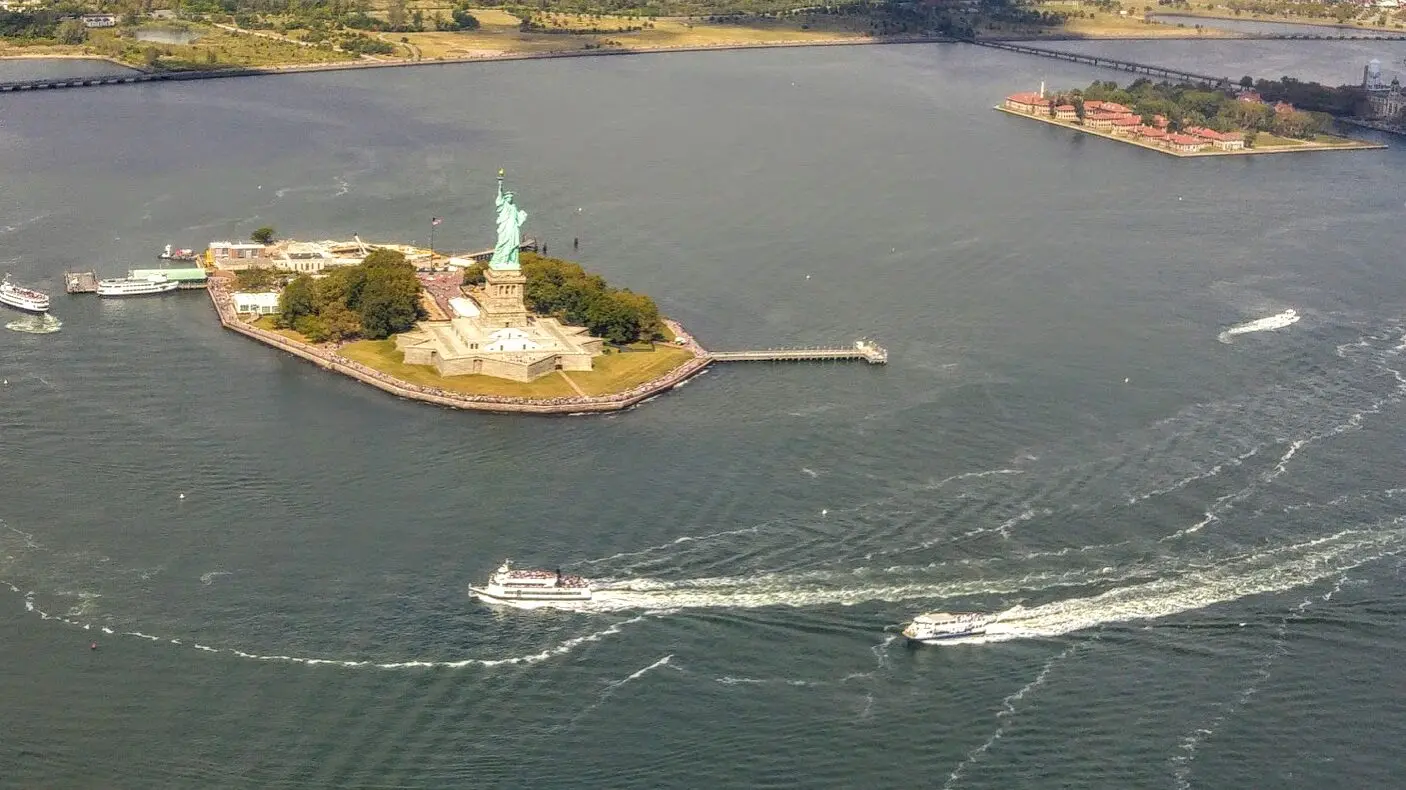 Statue of Liberty Freiheitsstatue in New York von oben