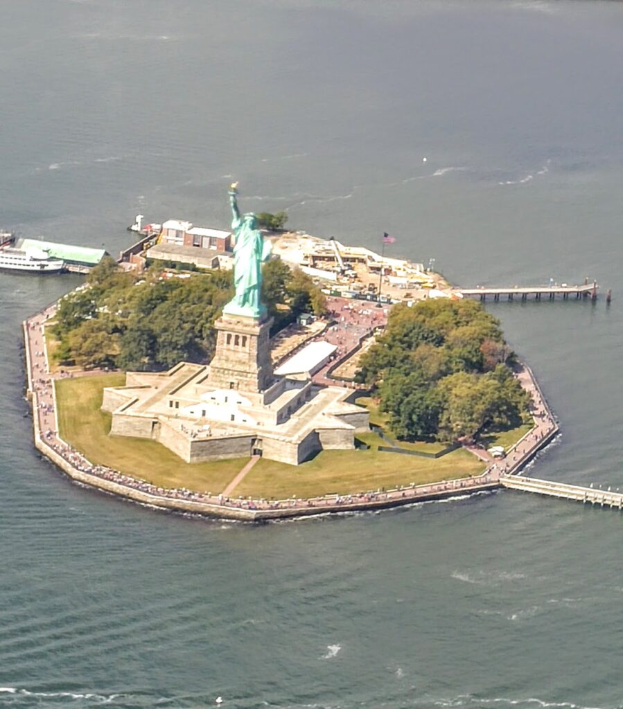 Statue of Liberty Freiheitsstatue in New York von oben