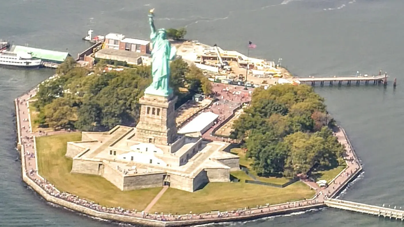 Statue of Liberty Freiheitsstatue in New York von oben