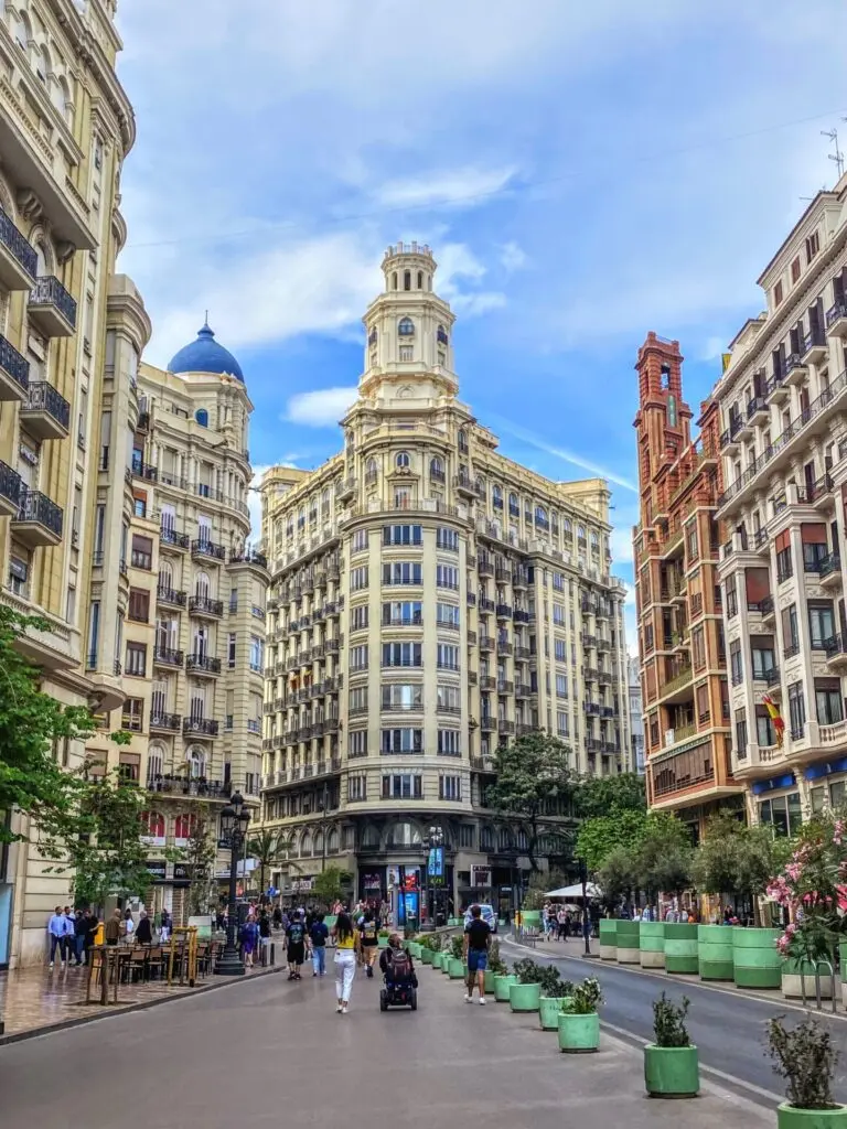 Mittelmeer Valencia Stadt Zentrum Stadtviertel Bank Haus Gassse