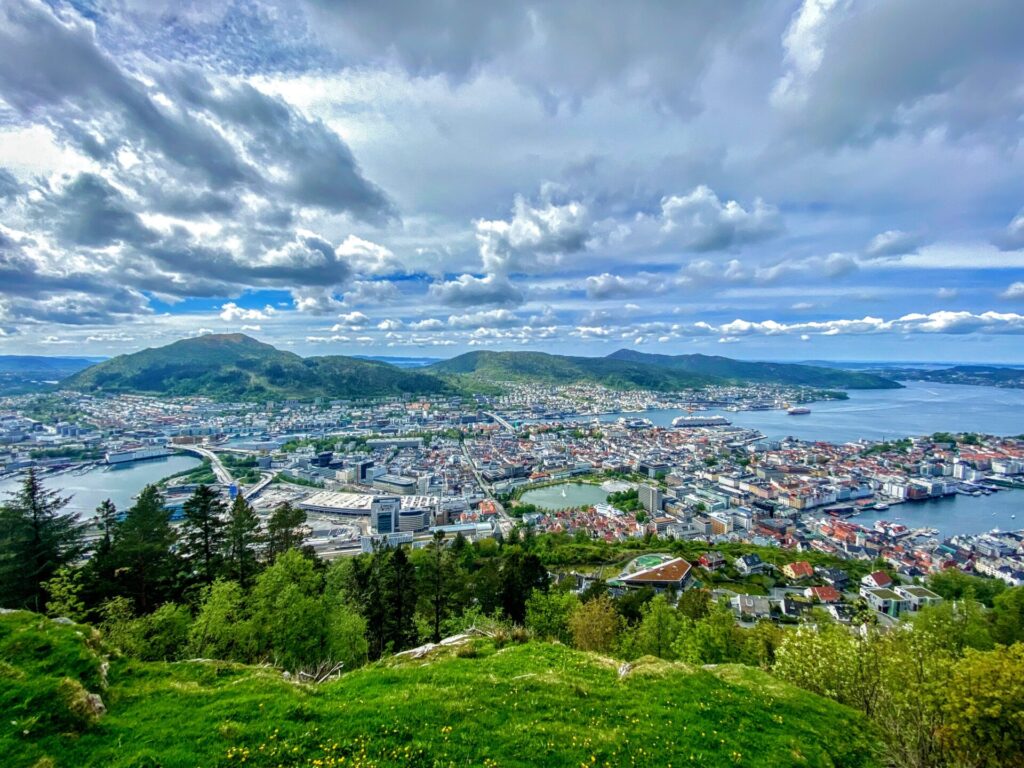Ausblick vom Floyen auf Bergen 