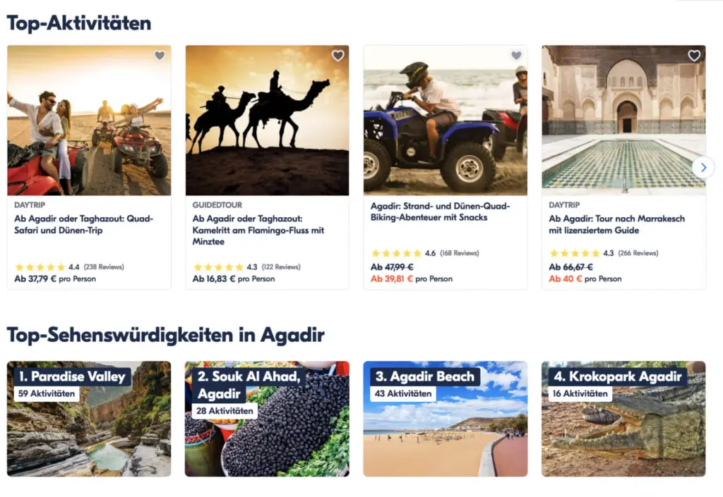 Marokko Agadir Ausfluege Landausfluege