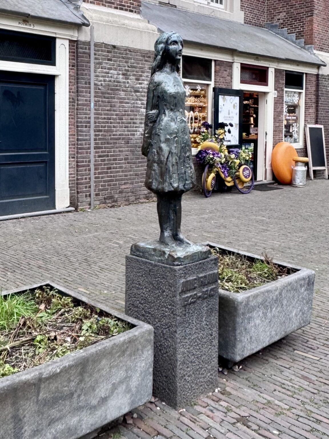 Anne Frank Statue in Amsterdam