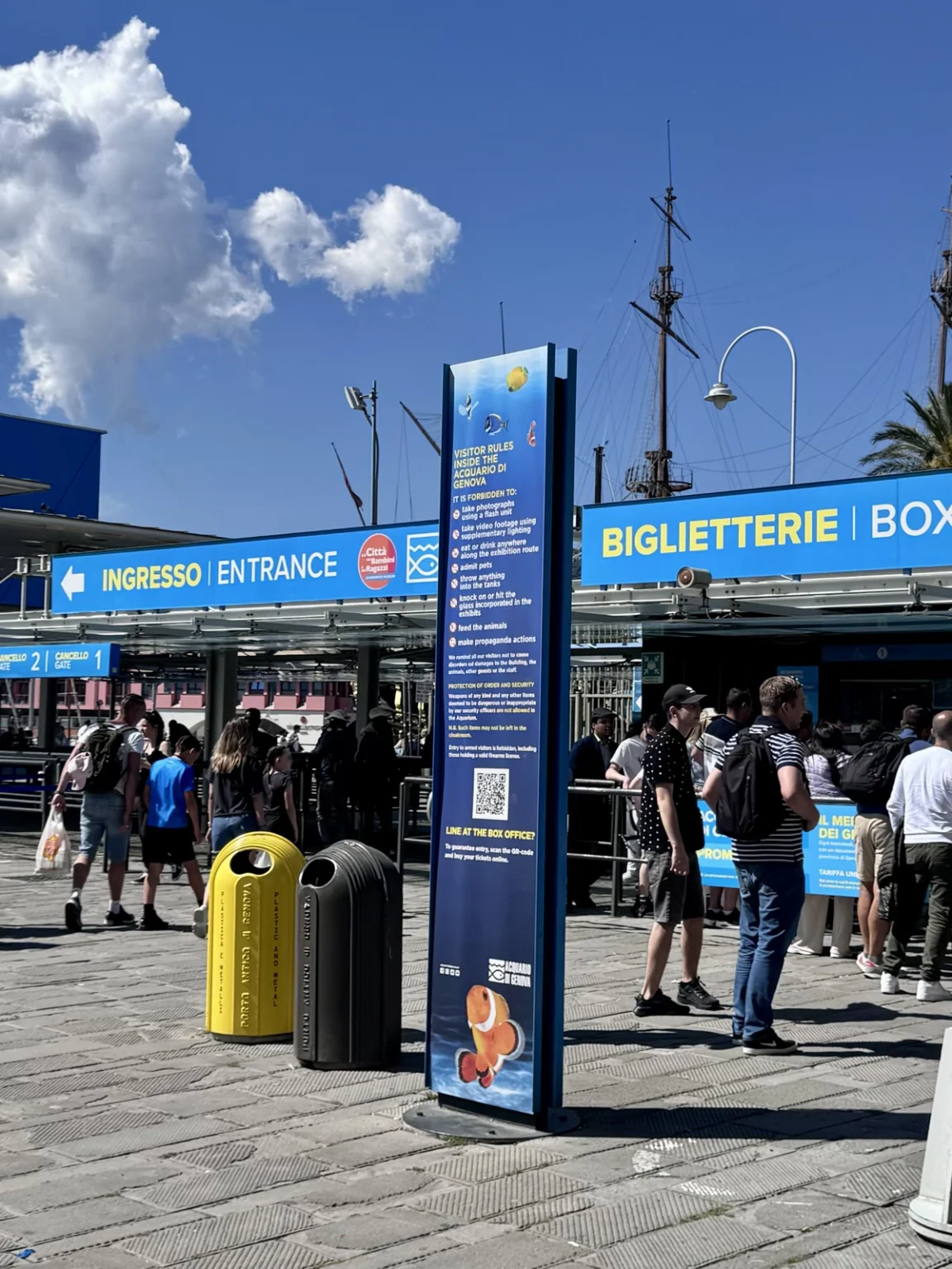 Eingang Acquario di Genova