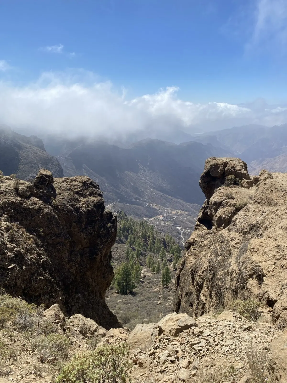 Aussicht vom Roque Nublo in Gran Canaria