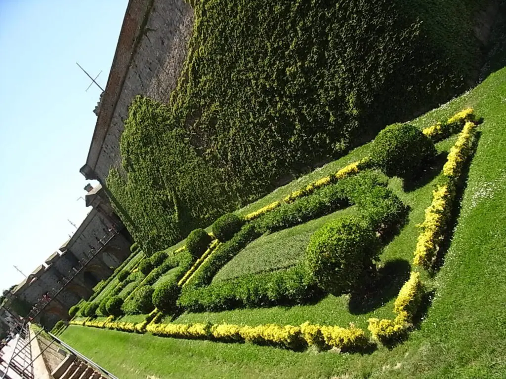 Garte im Montjuic Castle in Barcelona