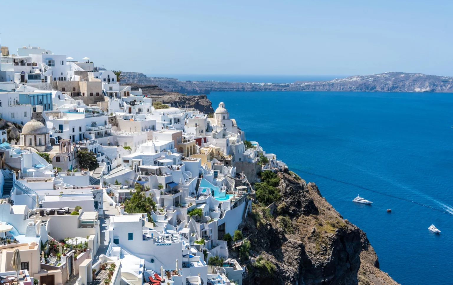 Blick auf Santorini