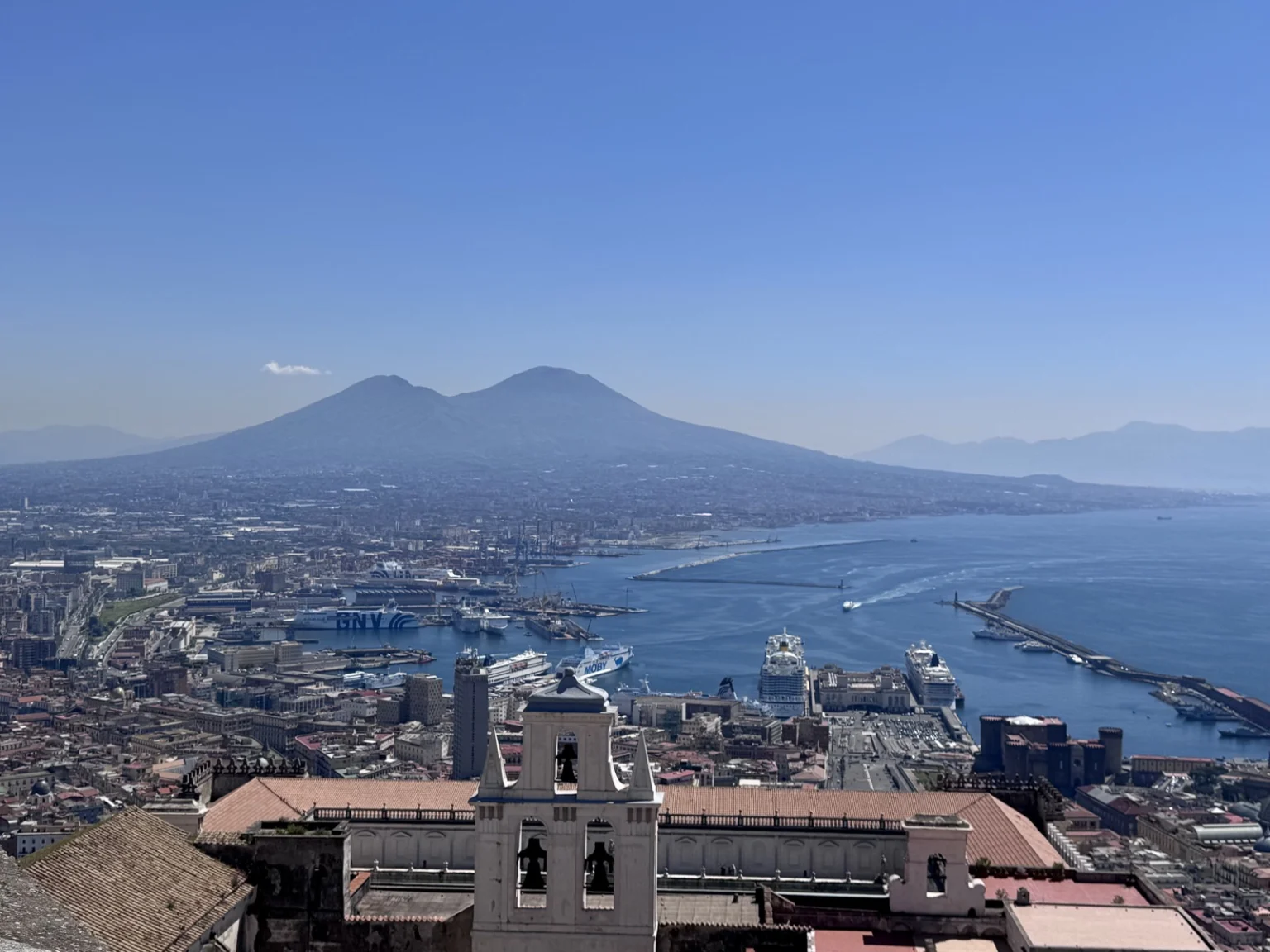 Ausblick von Castel Sant’Elmo in Neapel