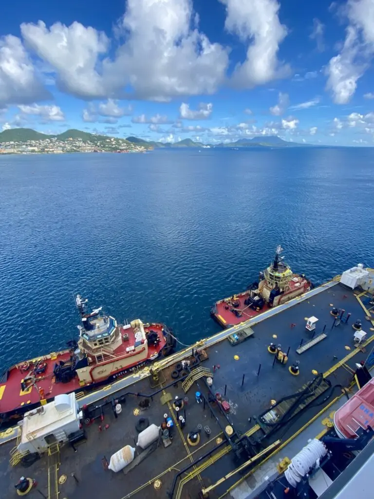 Bunkern bei einem Kreuzfahrtschiff