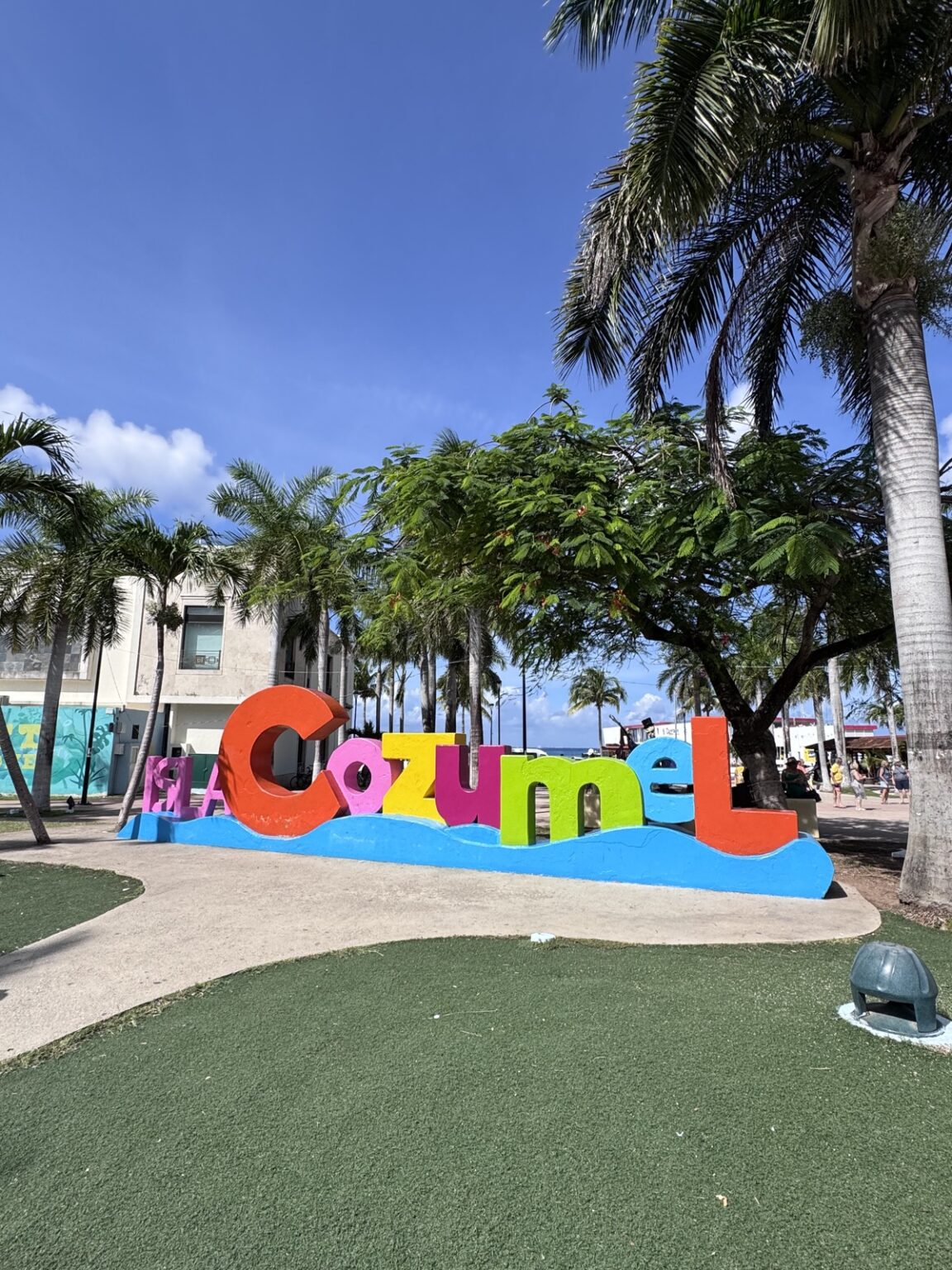 Bunter Schriftzug Cozumel in San Miguel