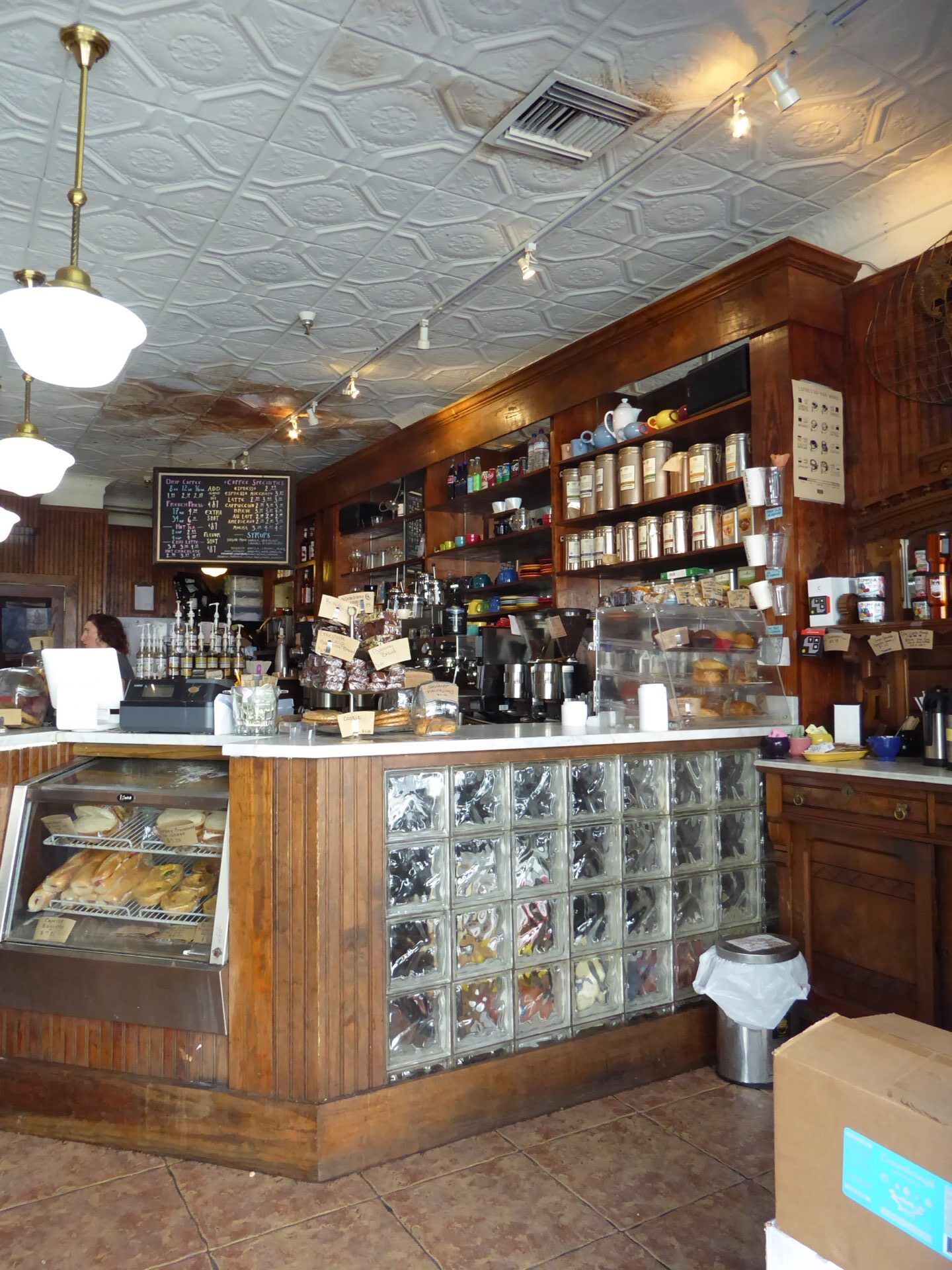 Blick in ein Kaffee in Charleston