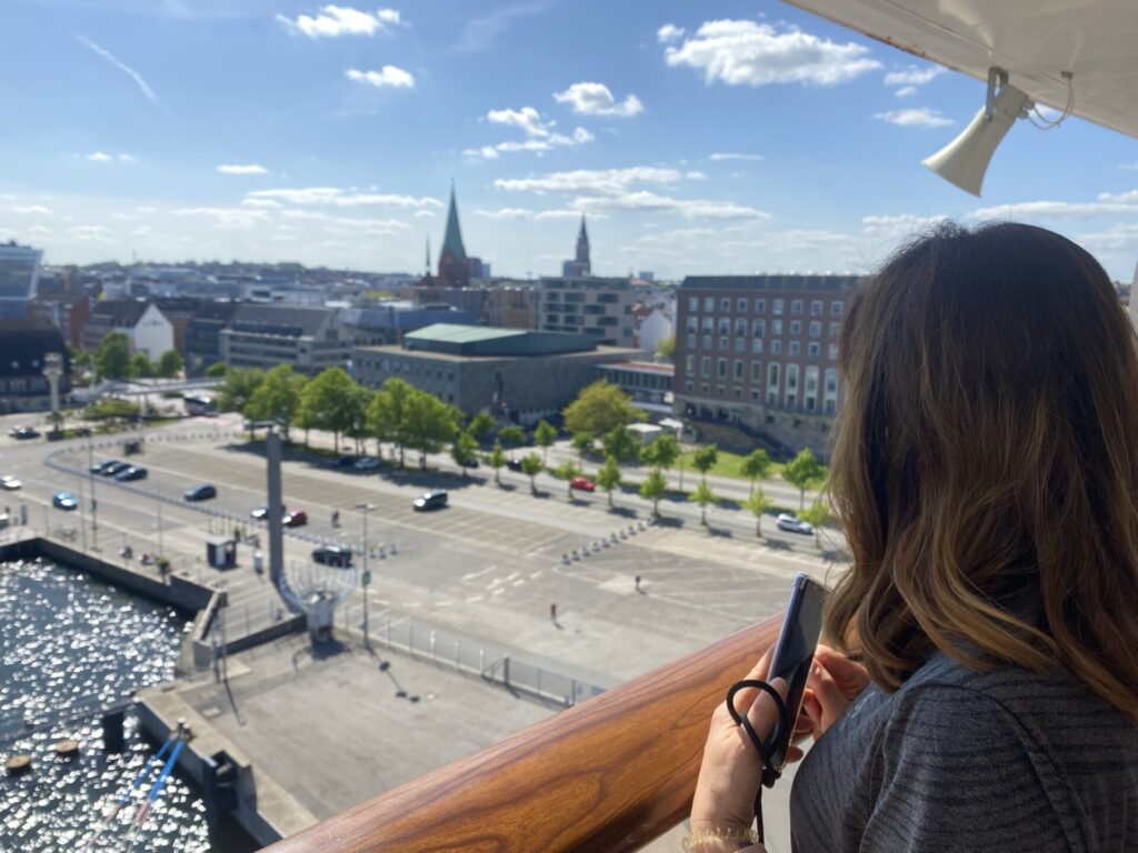 Blick auf den Hafen von Kiel