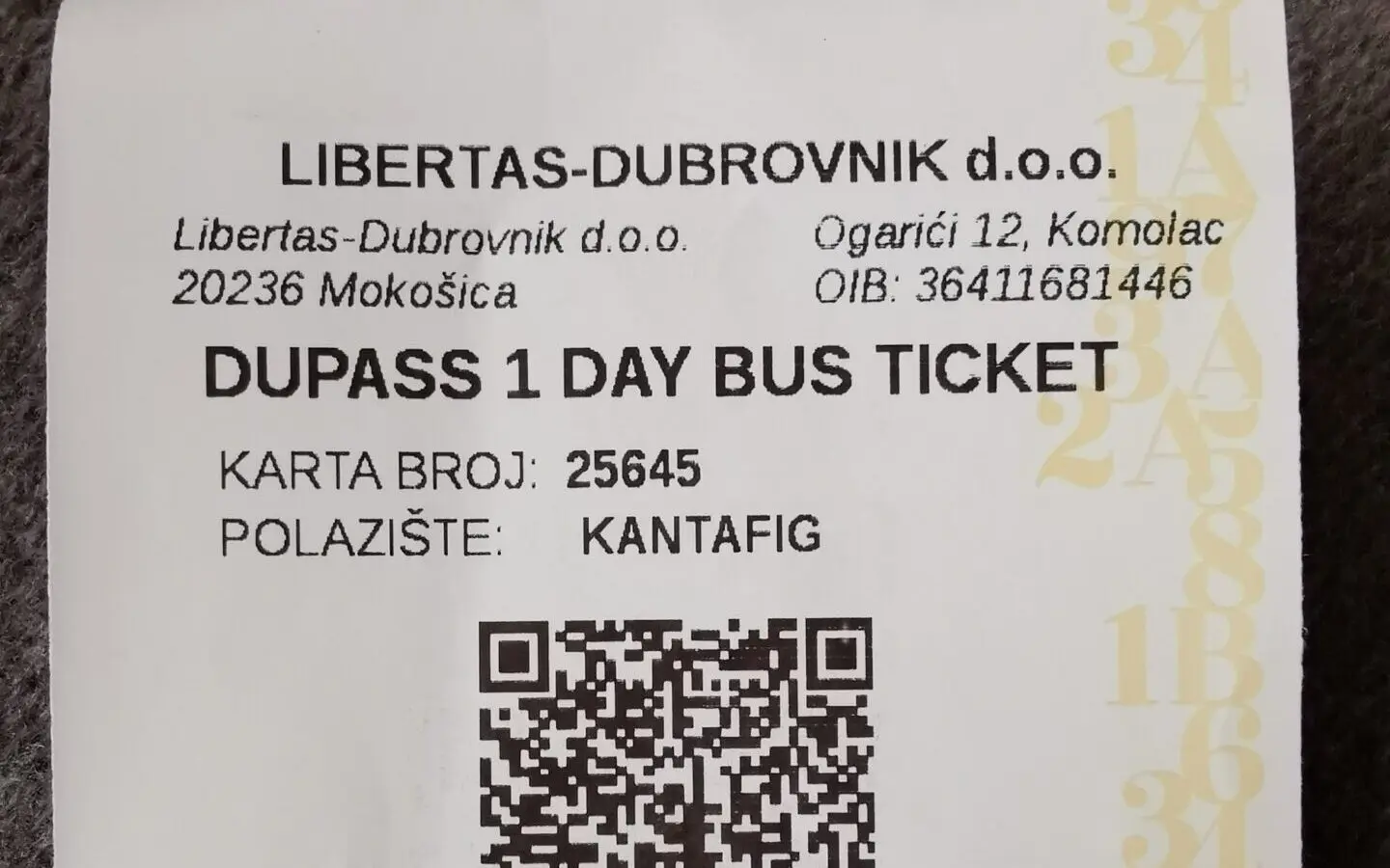 Tages Busticket Dubrovnik