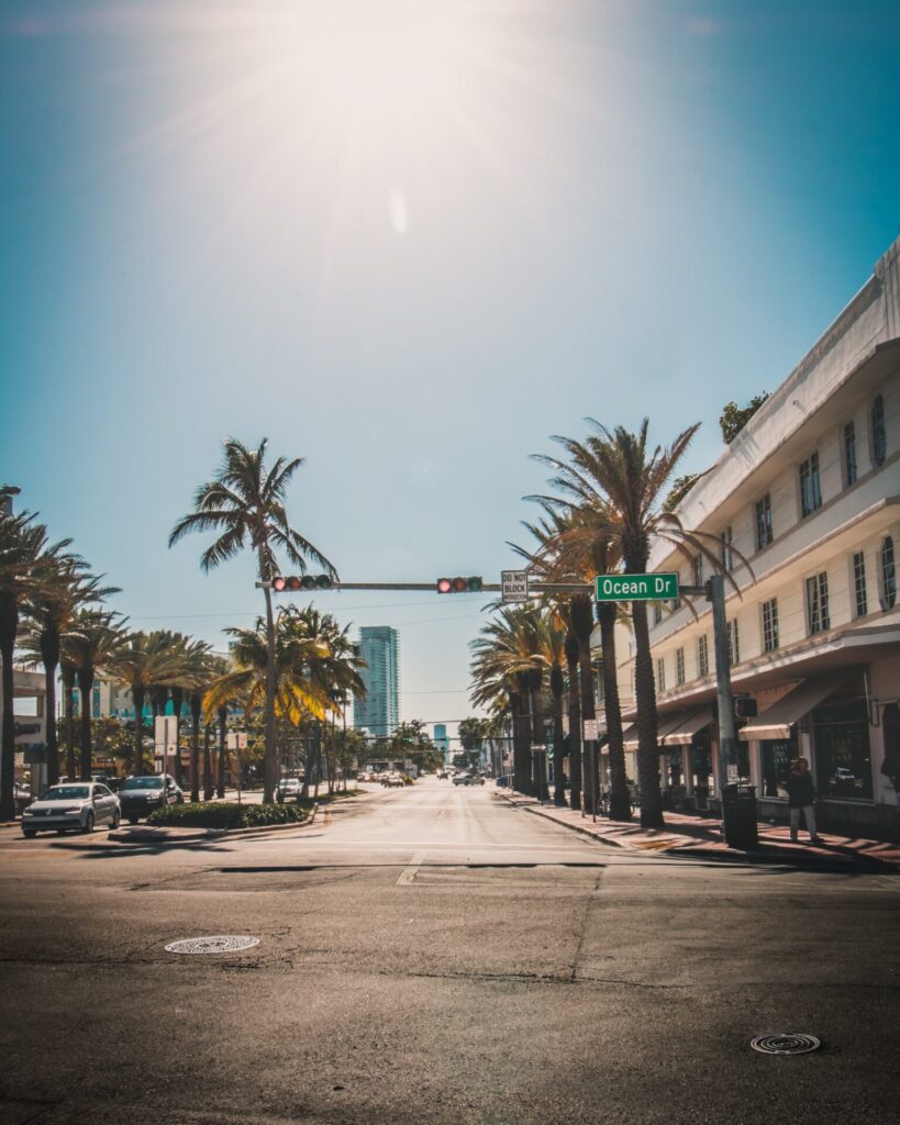 Straße am Ocean Drive