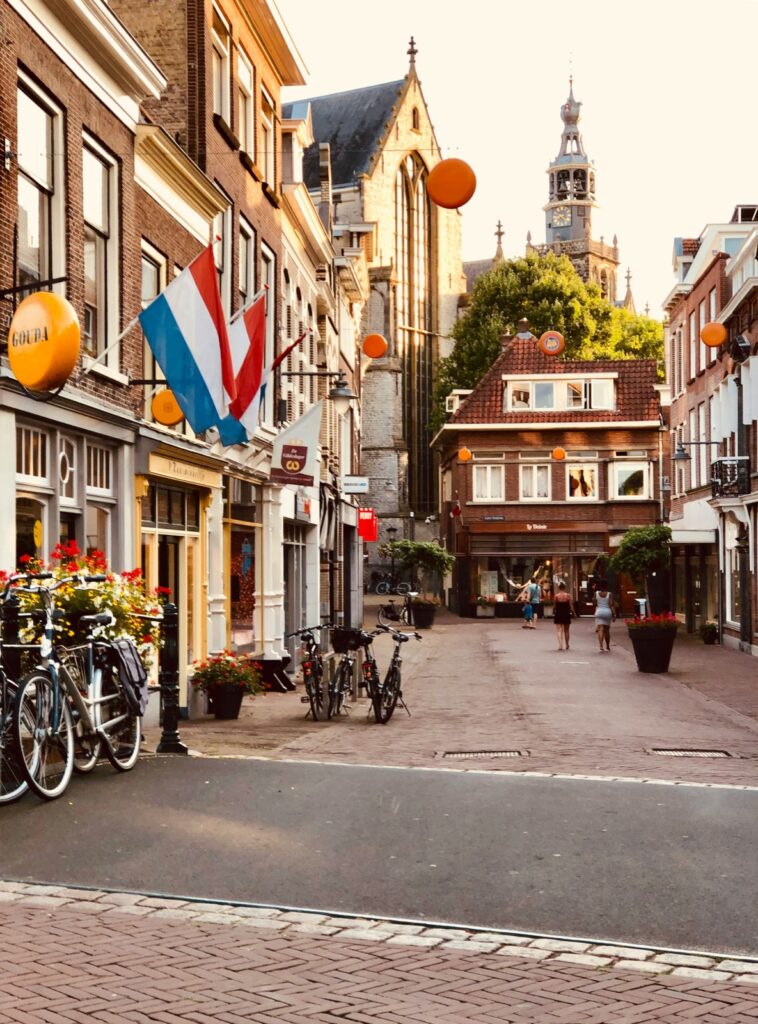 Street-View im Zentrum von Gouda in Belgien