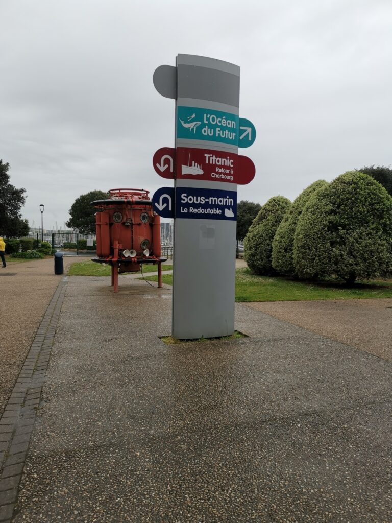 Wegweiser zu den Museen in Cherbourg