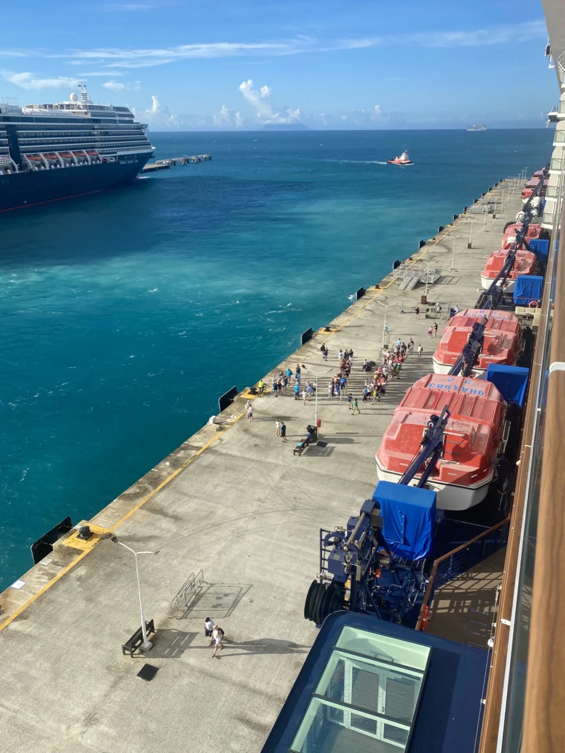 Blick auf den Hafen von Philipsburg in St. Maarten