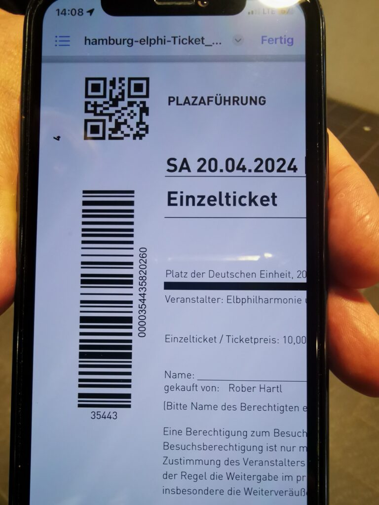Ticket für Führung
Elbphilharmonie Hamburg
