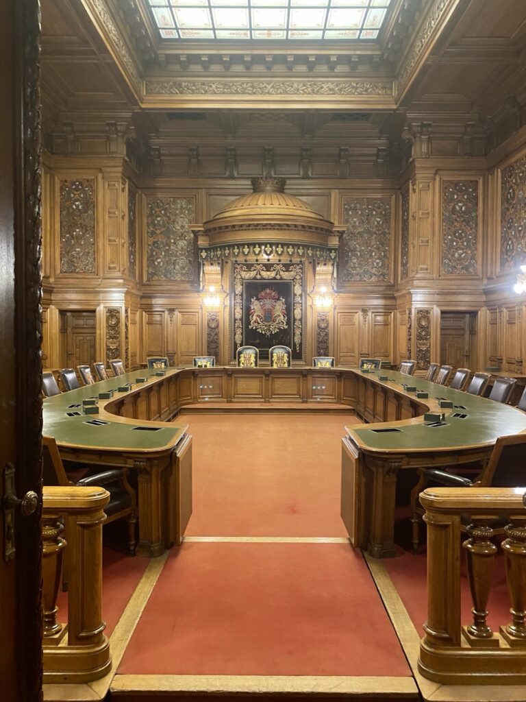 Senatssaal im Rathaus Hamburg