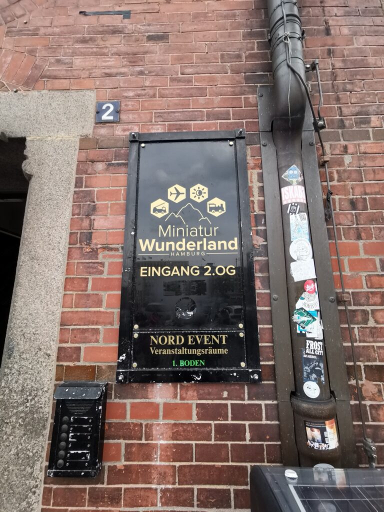 Schild Miniaturland Hamburg 