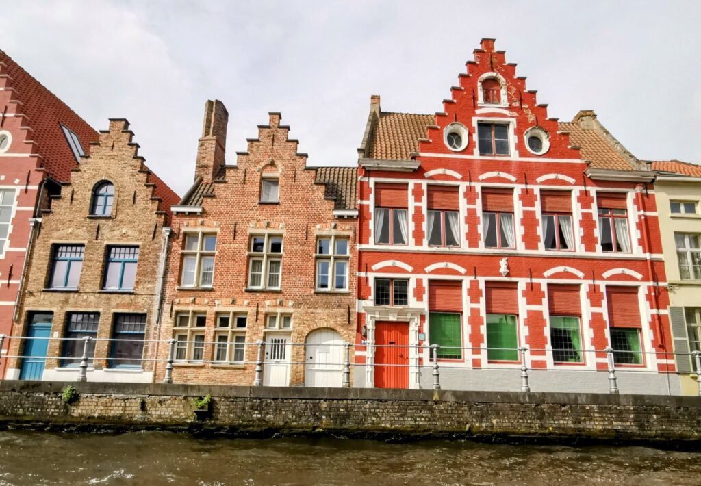 Historische bunte Häuser in Brügge