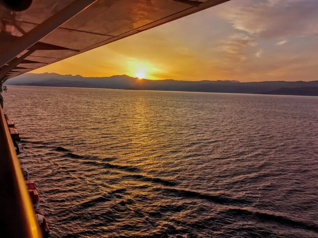 Sonnenuntergang am Meer in Ajaccio