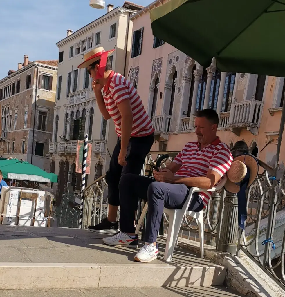 Gondelfahrer in Venedig