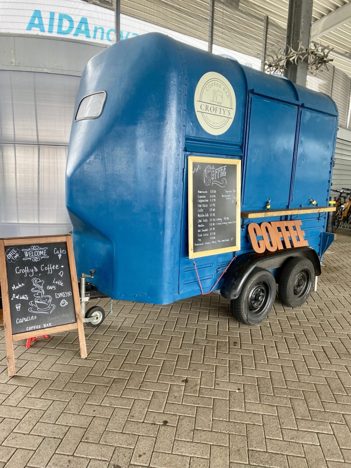 Mobile Kaffee Bar am Hafen Southampton
