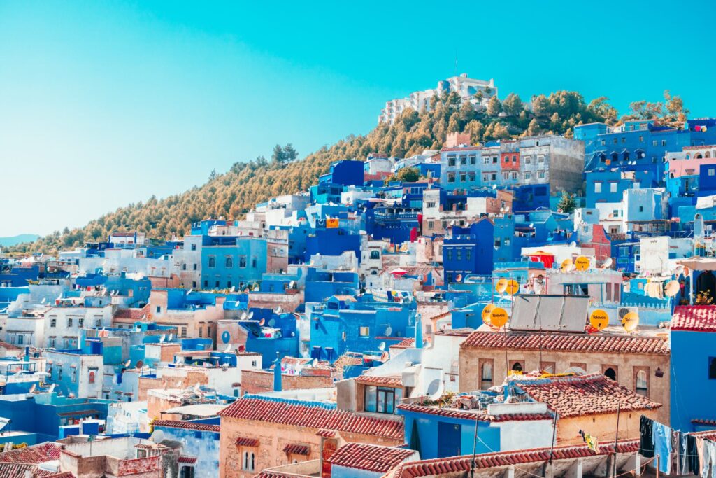 View auf die blaue Stadt Chefchaouen