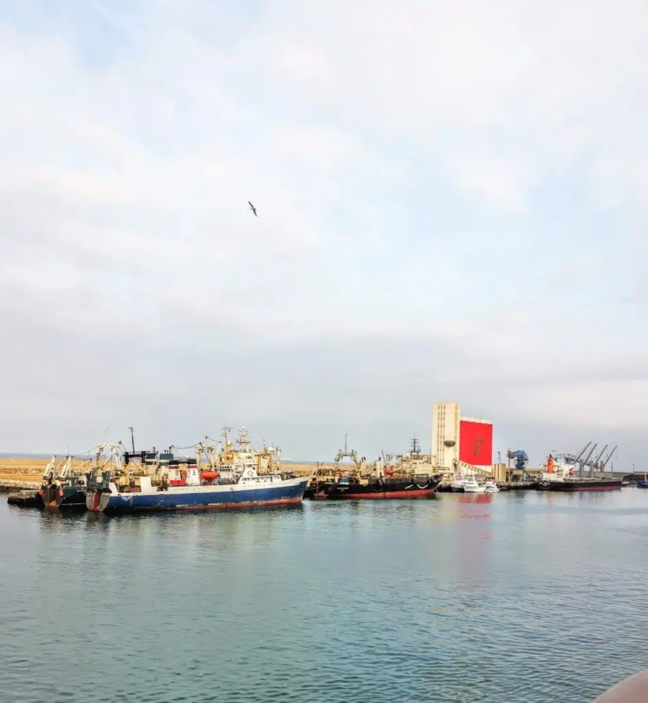 Kanaren Mittelmeer Marokko Agadir Hafen Industrie Boote
