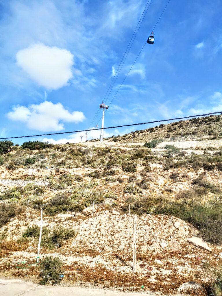 Kanaren Mittelmeer Marokko Agadir Zentrum Strand Meer Kasbah Ruinen Seilbahn