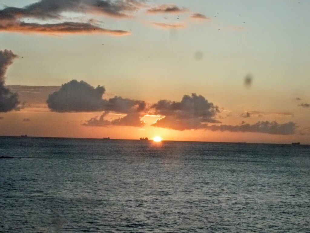 Sonnenuntergang auf dem Meer 