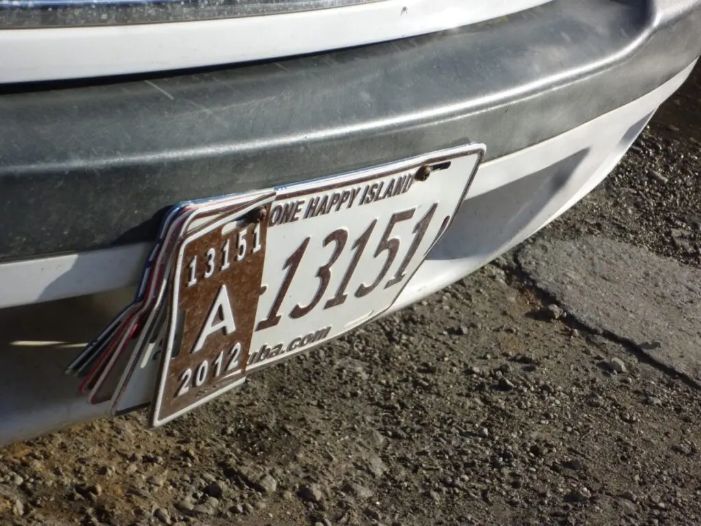Auto-Kennzeichen von Aruba