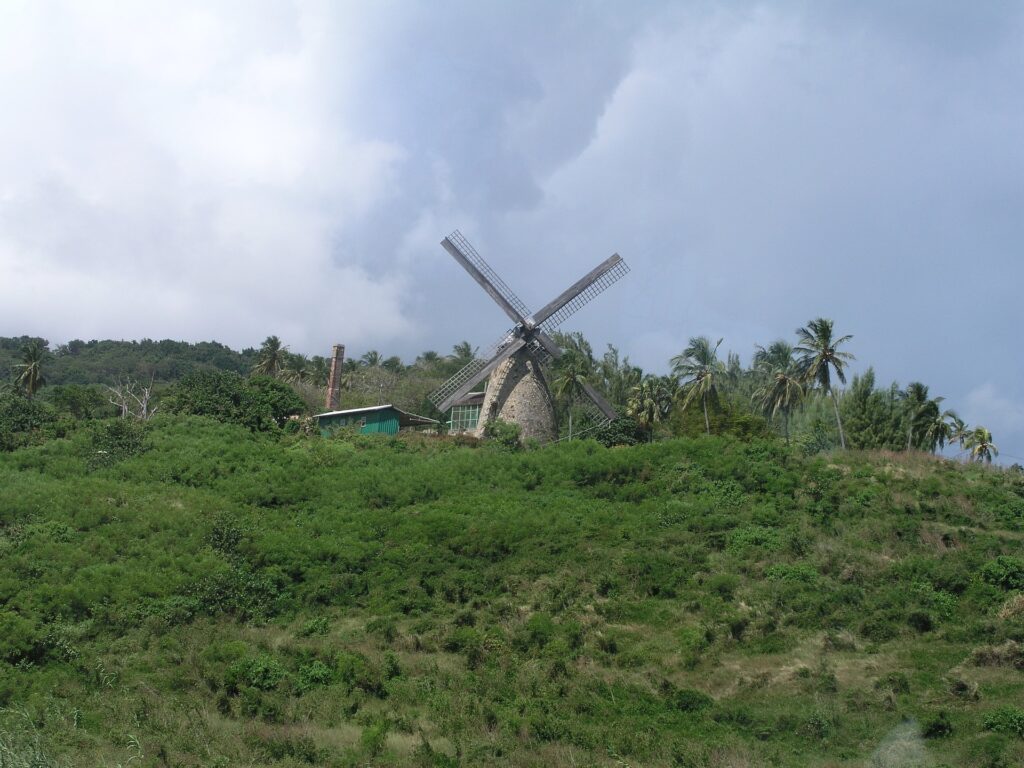 Windmühle auf der St. Nicholas Abbey Plantage in Barbados 