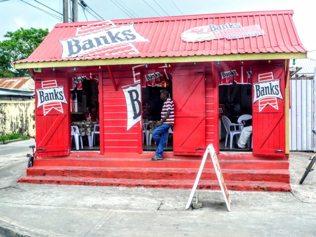 Rote Bar in Bridgetown auf Barbados