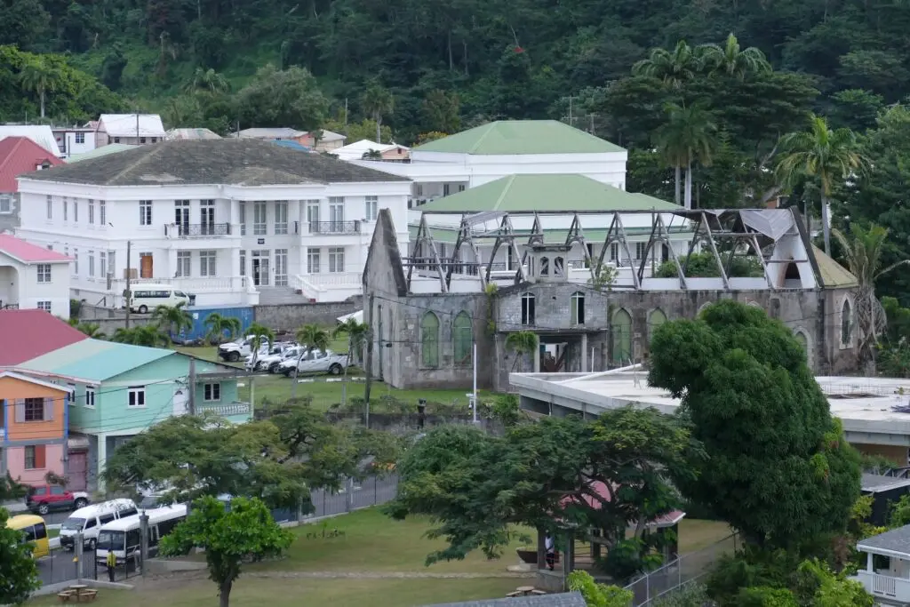 Blick auf Saint George Anglican Church in Dominica Roseau 