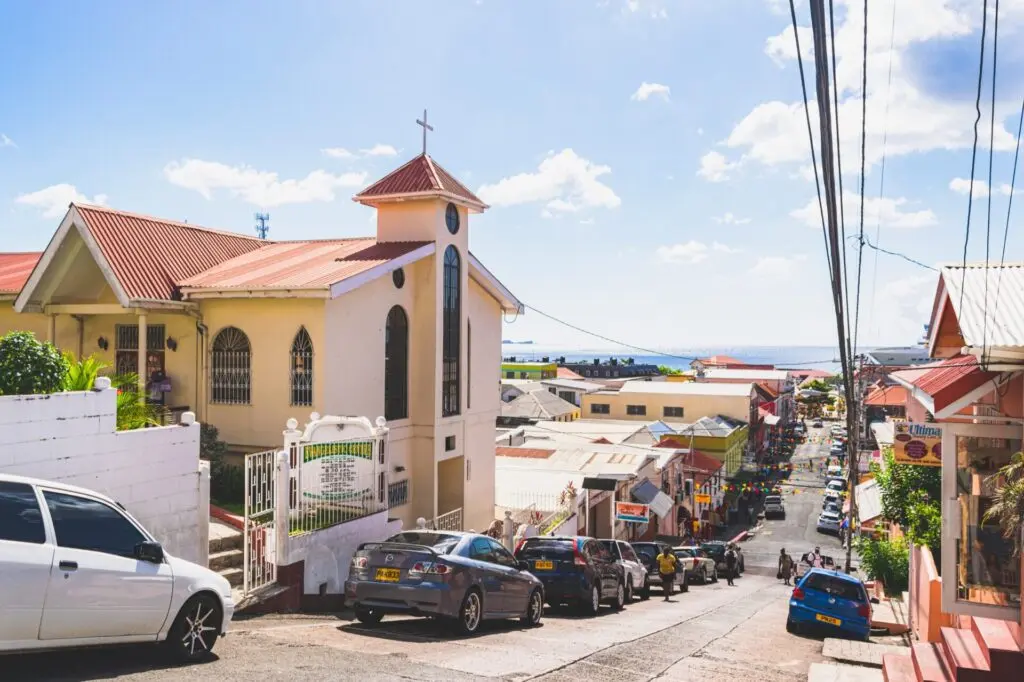 Straße im Zentrum von St. Georges Grenada