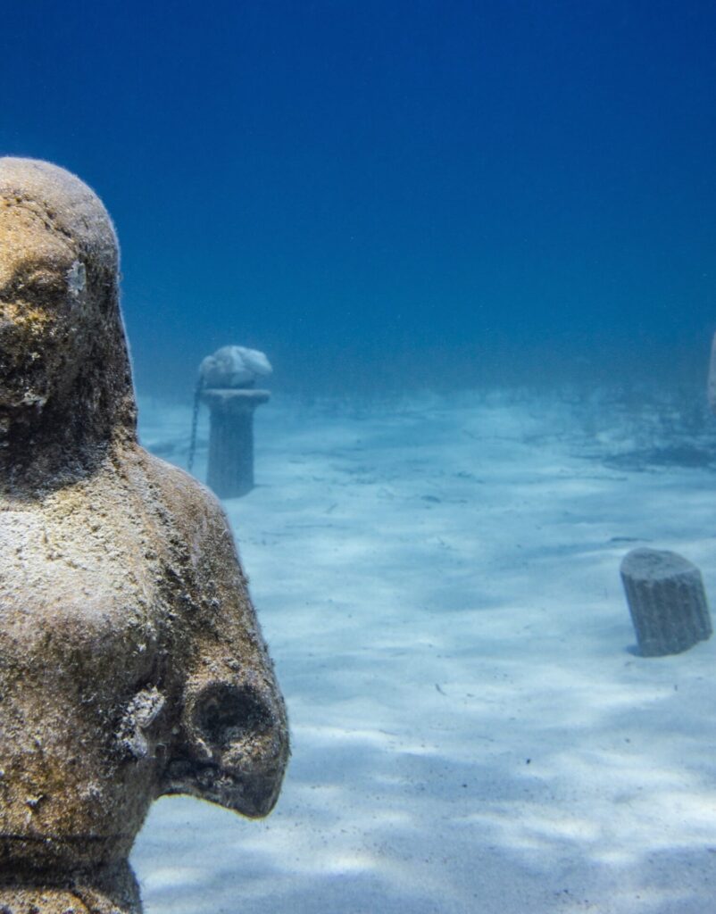 Unterwasser Skulpturen in der Karibik