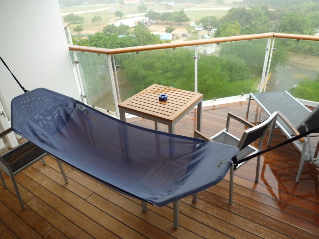 Hängematte auf der Veranda-Kabine Mein Schiff 1