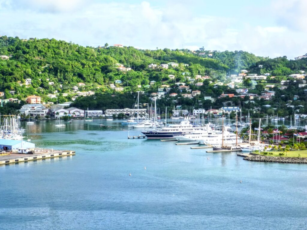Yachten am Hafen von St. George`s Grenada
