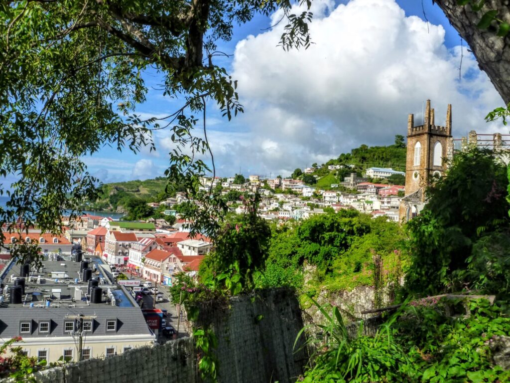 Blick auf das Zentrum von St. Georges Grenada 