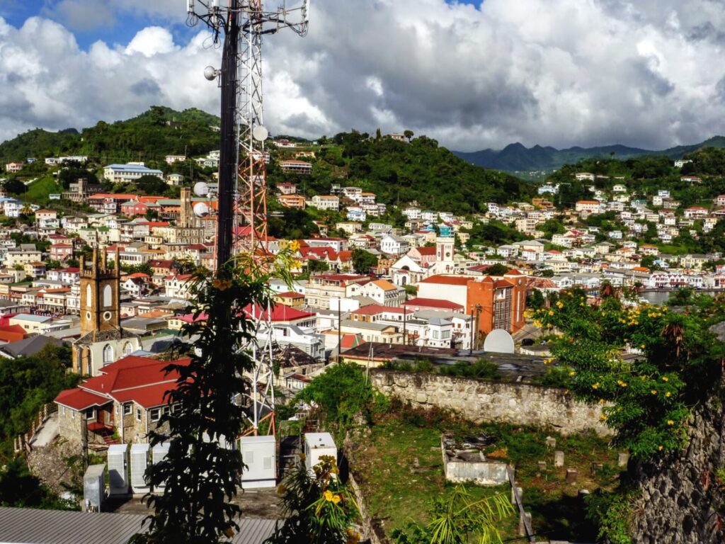 Blick auf das Zentrum von St. Georges Grenada 