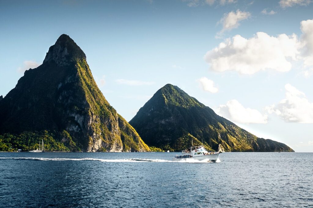 Karibik St. Lucia Castries Natur Berge View