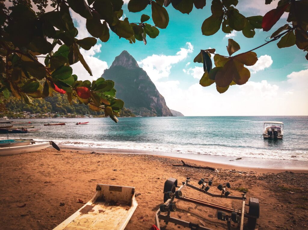 Karibik St. Lucia Castries Berge Natur