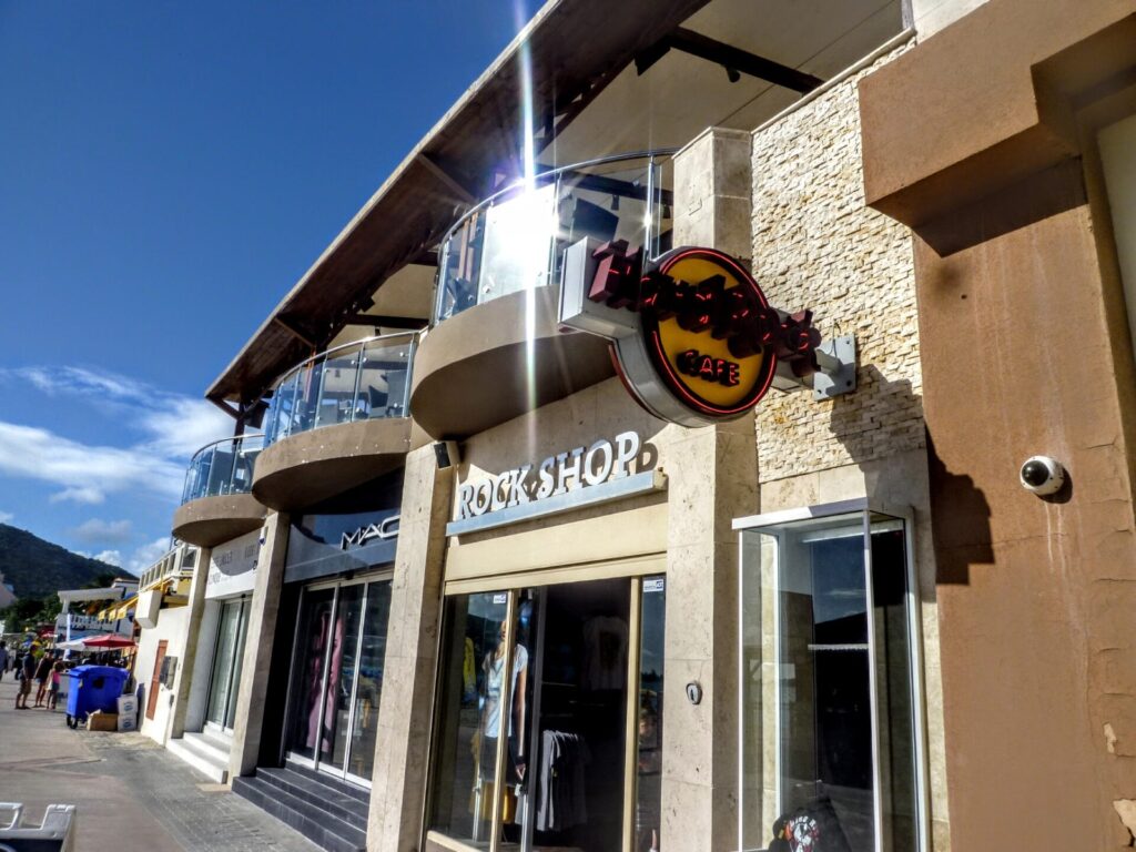 Shopping-Zeile in St. Maarten