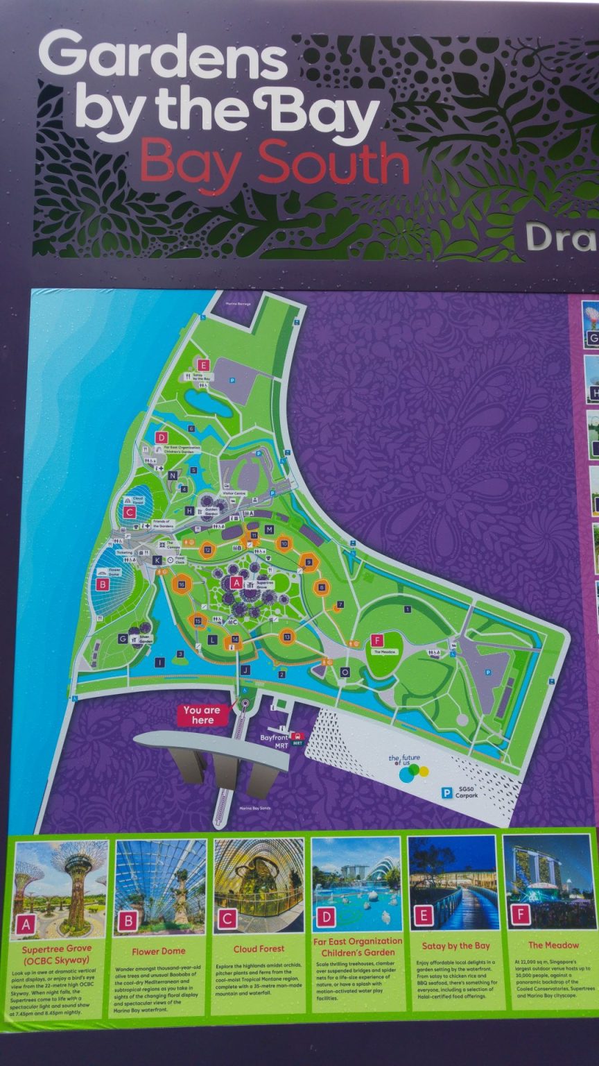 Karte Gardens by the Bay
