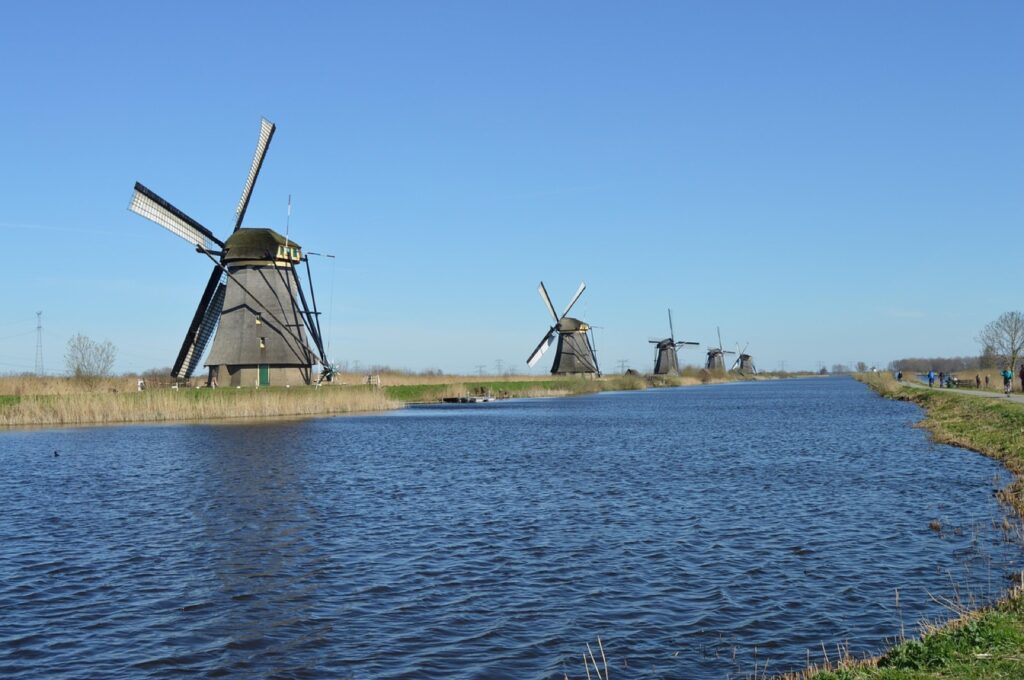 Windmühlenanlegen in Kinderdijk