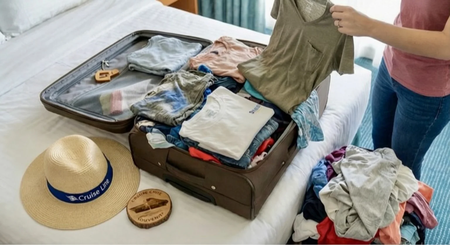 Kofferpacken für Reise (KI generiert)