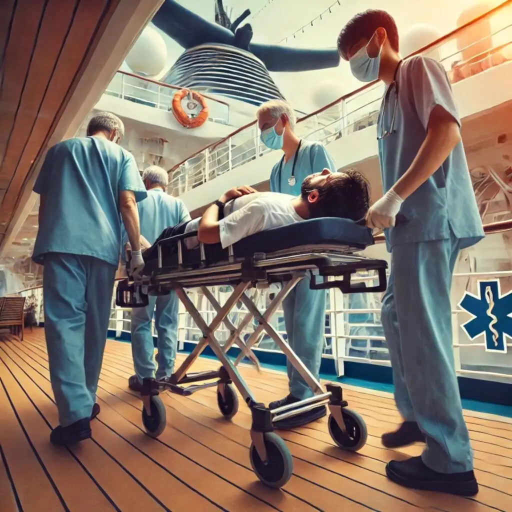 Krankentransport auf Kreuzfahrtschiff