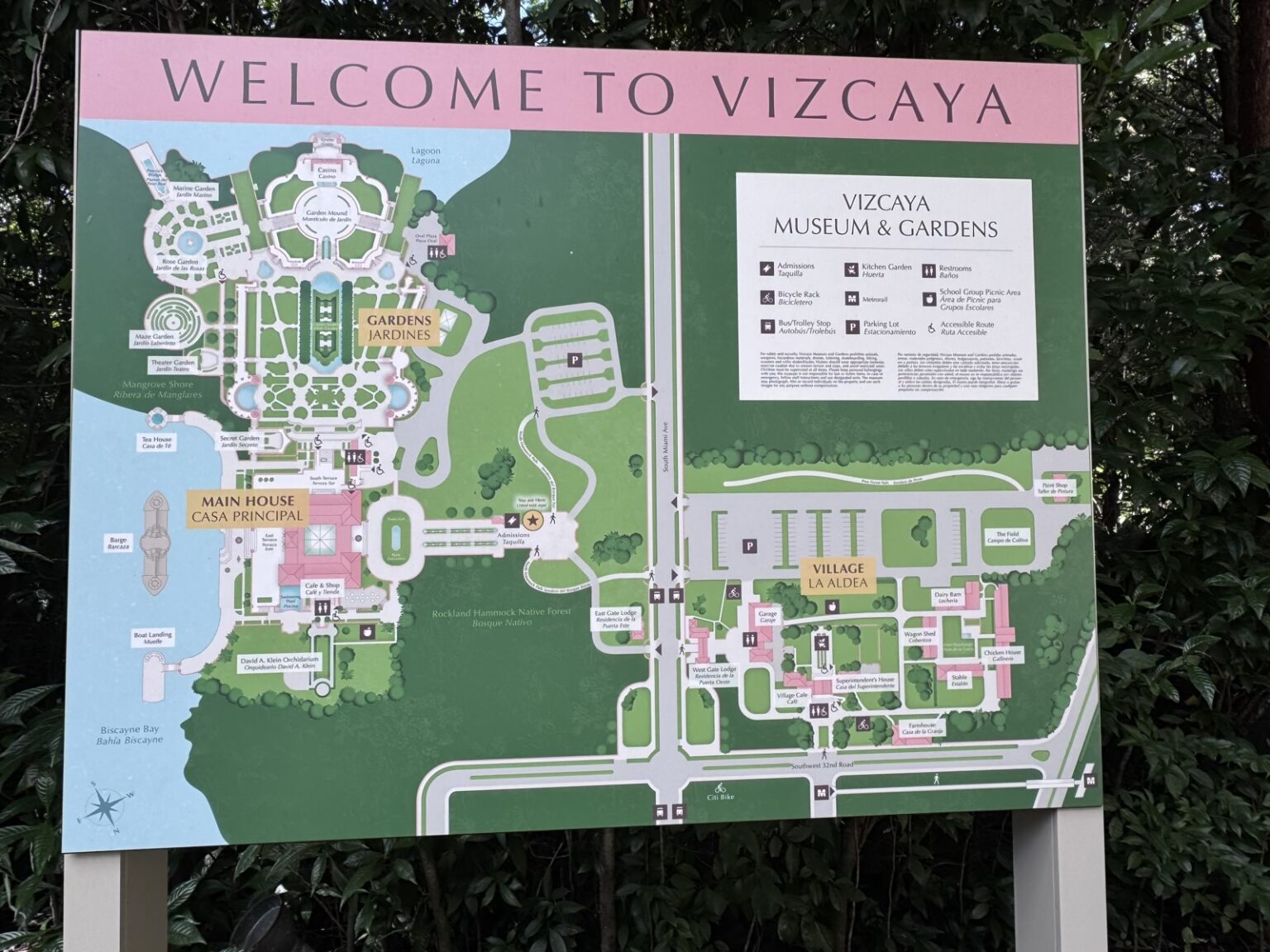 Lageplan Villa Vizcaya Miami